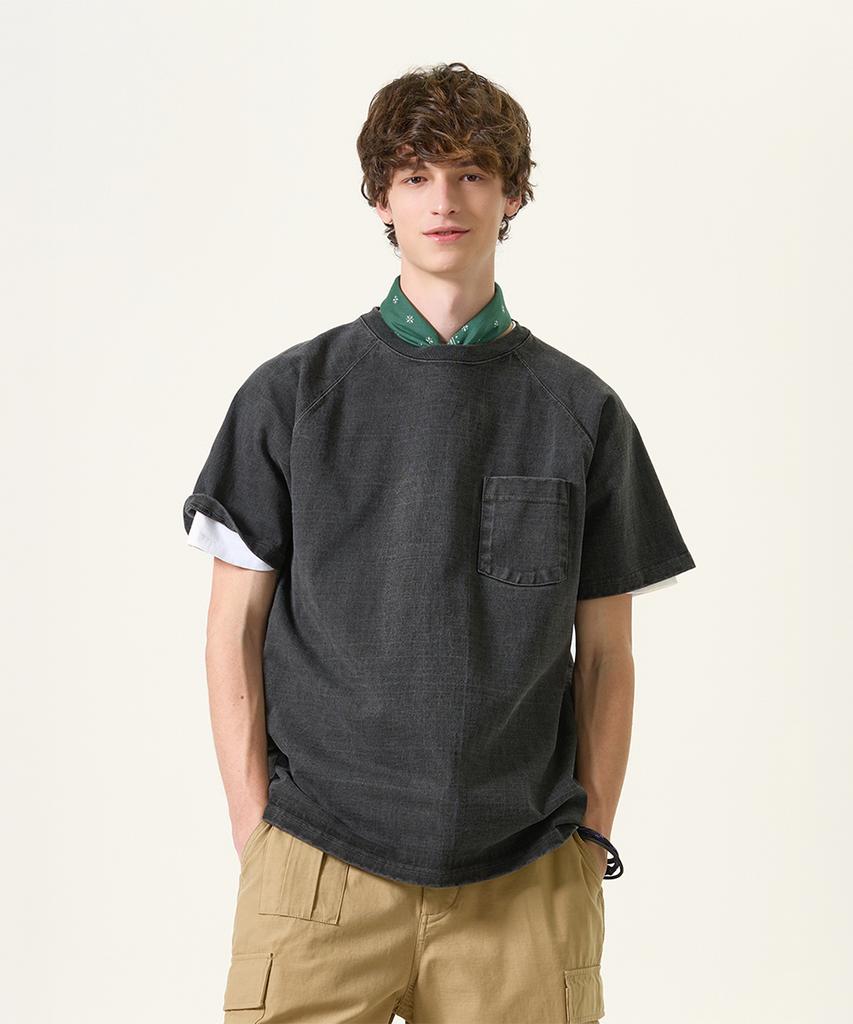 Guson Pigment-Dyed Heavy Cotton Pocket Short Sleeve T-Shirt Collection