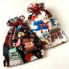 Kyouyou Japan-made Drawstring Bag Pouch Approximately 24.519cm Cotton Wooden Bead Black