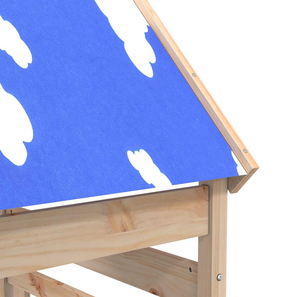 vidaXL Spielturm Braun 52,5 x 85 x 265 cm Massives Kiefernholz