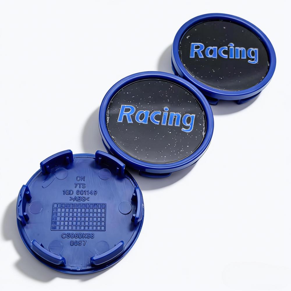 4pcs Racing Sport Logo Badge Emblem Car Wheel Center Caps 58MM Clips 53MM Rim Hubcaps Cover Wheels Hub Dust Cap Car Accessories