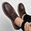 Men's Shoes, Fashionable Casual Shoes, Trendy British Style Lace-up Leather Shoes, Four Seasons Low-top Business Leather Shoes