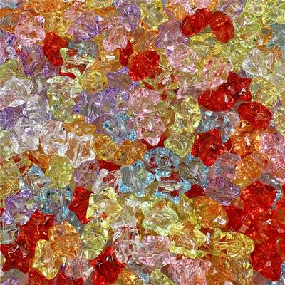 Clear Crystal Acrylic Bracelet Making Beaded Material 10pcs Five-pointed Star Beads 18.5mm Accessories DIY for Necklace
