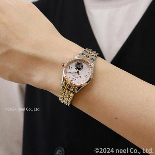 Citizen Collection Automatic Mechanical Watch with Open Heart, Waterproof, Pink, and Silver, PR1044-87X, Women's