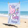 Custom Name Kawaii Friends Stylish Digital Printing Beach Towel Quick‑Drying Absorbent Blanket for Beach Pool Gym Travel