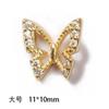 Butterfly Manicure Jewelry Japanese Zircon Nail Decoration Net Red Popular Fingertip Butterfly Metal New Decoration 1PS