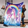 Unicorn Fantasy Blanket Soft Comfortable All Seasons Perfect Sofa Office Nap Travel Birthday Gift Christmas Present