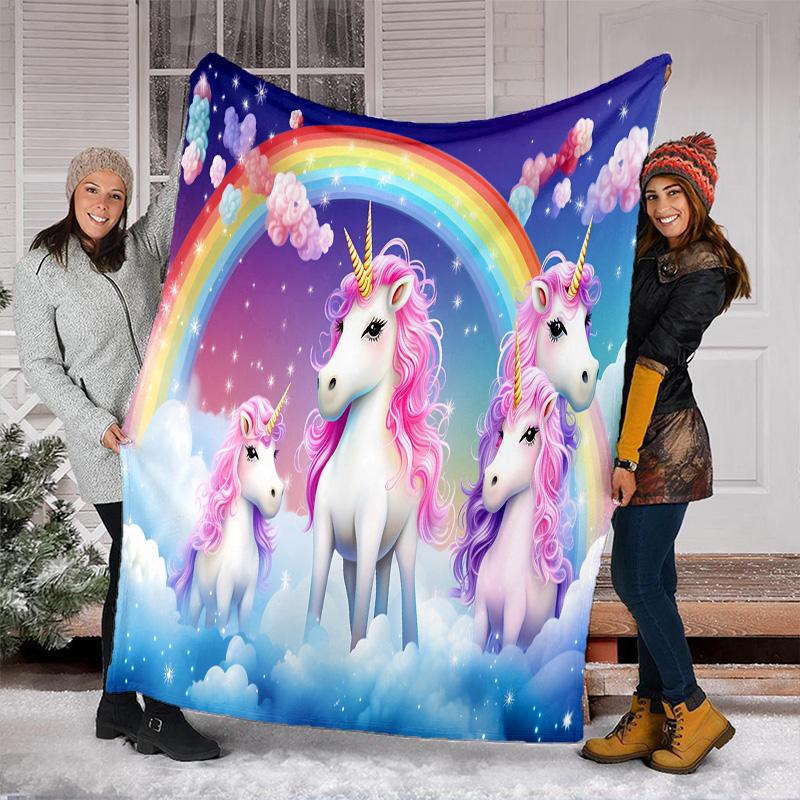 Unicorn Fantasy Blanket Soft Comfortable All Seasons Perfect Sofa Office Nap Travel Birthday Gift Christmas Present