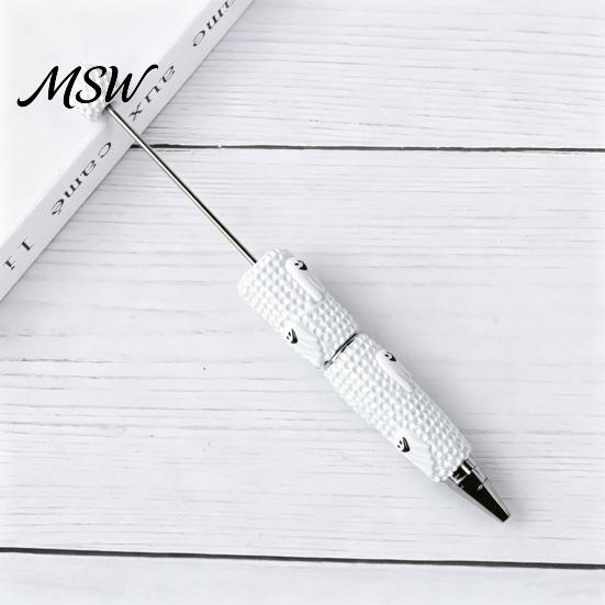 Cartoon Ghost Writing Pens Halloween Rhinestone Beadable Pen, DIY Sparkly Cat Pumpkin Plastic Beaded for Crafts Glitter Black Ink Ballpoint Pen Making