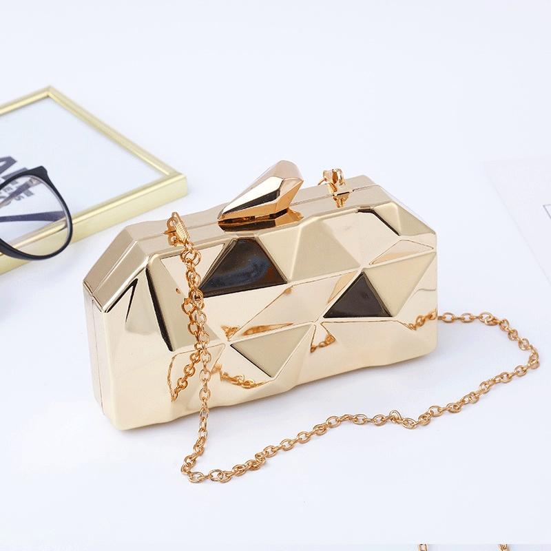 Pailletten-Clutch mit Eisen-Schnalle für Damen - Abend-Handtasche