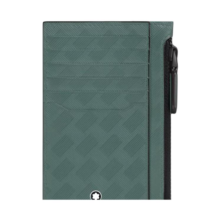Montblanc 3.0 Hexagonal White Star Logo Leather Card Holder Men Accessories Walnut-Green MB198085