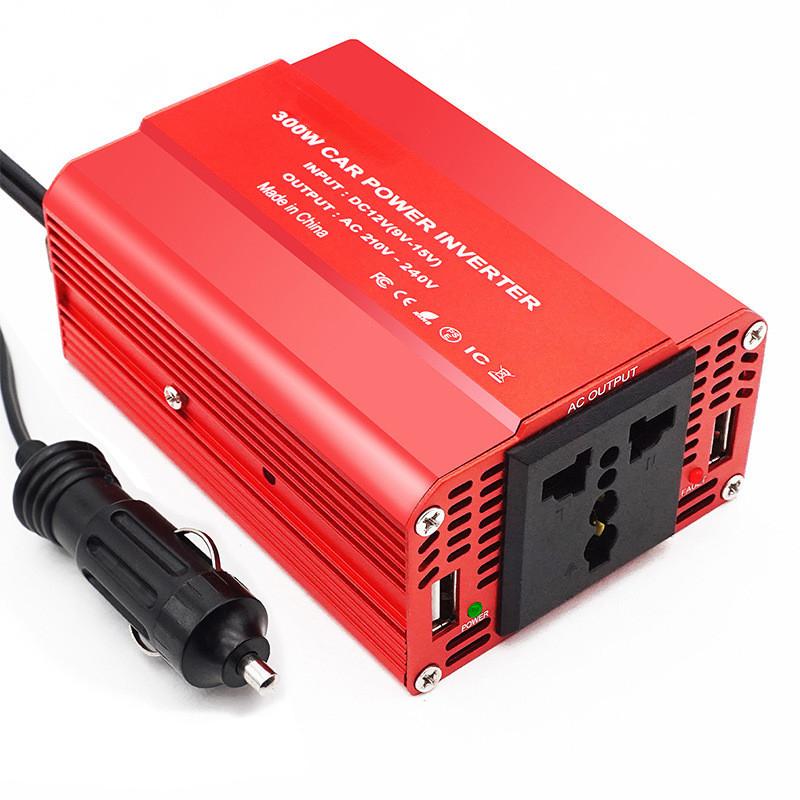 300W Intelligent Car Inverter Dual USB Power Converter Multifunctional Portable Power Adapter