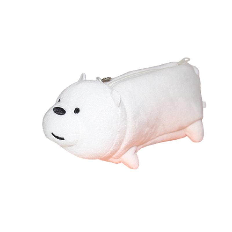 Cat Plush Pencil Case Bear Patterned Stationery Storage Bag Student Gift Present