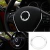 For BMW 3 4 Series GT Silver Aluminum Trim Cover Steering Wheel Horn 2013-