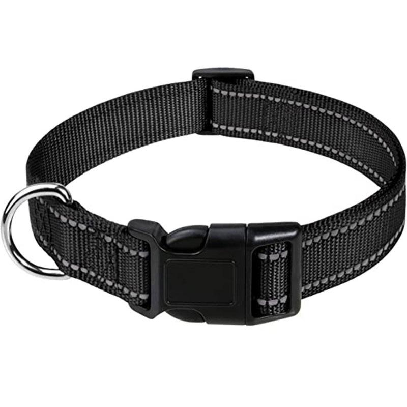 

Reflective Neoprene Adjustable Padded Nylon Dog Collar In 12 Colors And 5 Sizes Suitable For All Dog Breeds Black,S