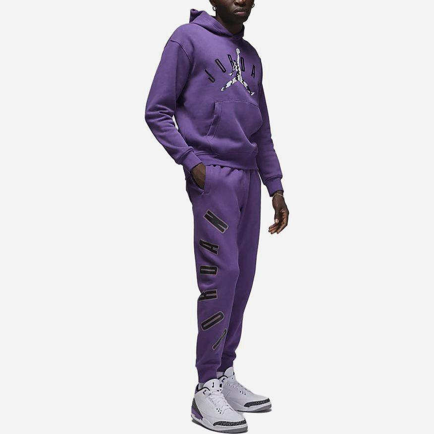 Jordan MVP Knitted Sweatpants Men's Purple Thickened Cuffed Pants FB7028-502