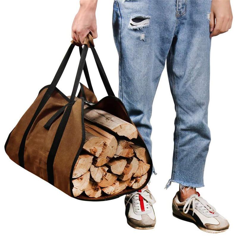 Winter Outdoor Handheld Portable Durable Firewood Storage Bag