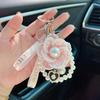 1 Elegant Handmade Camellia Keychain with Imitation Pearl Design, Suitable for Hanging On Cars, Bags, Any Item, Christmas Gifts
