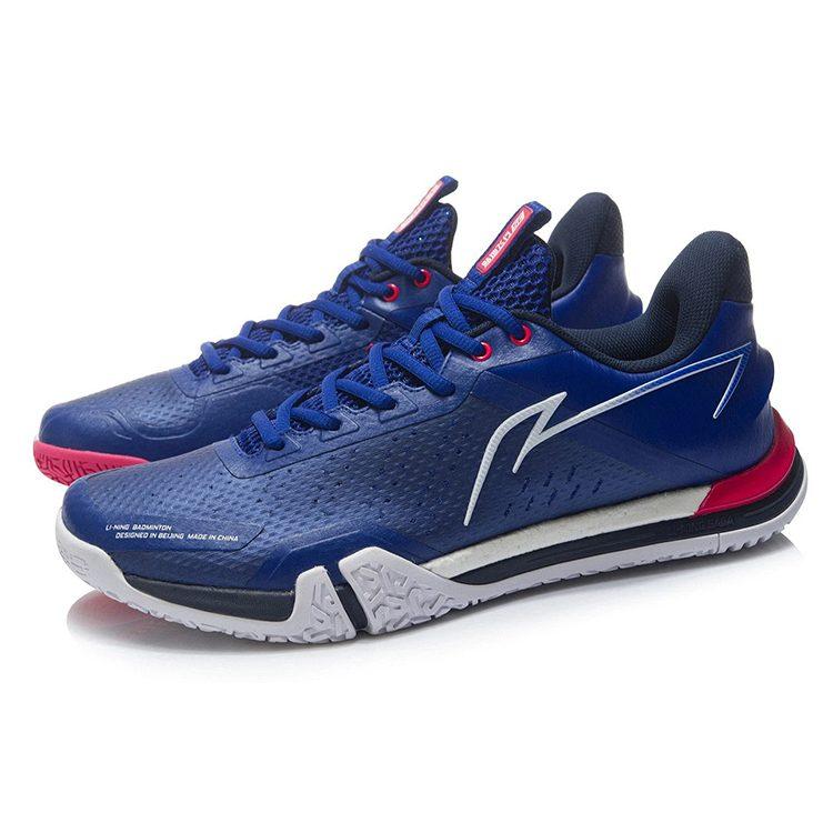 Li Ning Saga SE Badminton Shoes Men's Low Top Blue AYZR007-2