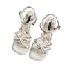 Beautiful with Skirt, High-heeled Sandals, Women's Summer Wear Fashion and High-end Sense 2025 New French Thick-heeled Sandals