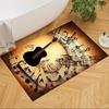 Electric Fire Guitar Fusion Non-Slip Home Carpet Design for Office Decor Living Room Bedroom Gift