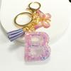 Purple Series Keychain Pendant Sequins Star Initial Letter Key Chain