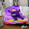 Purple Teletubbies Tinky Winky Themed Blanket Personalized Name Soft Warm And Versatile For Sofa Bed Office And Travel Machine Washable Comfortable In