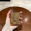 Electroplating PU Leather Ring Stand Case For Samsung Galaxy Z Flip 6 Flip 5 Flip 4 3 Flower Protective Cover Funda