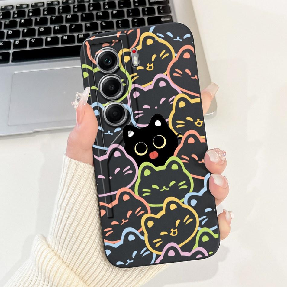 For Tecno Camon 40 Pro 4G Camon40 CM5 CM6 Cute Rabbit Cat Cartoon Phone Case For Camon 40 40Pro 4G Soft Silicone Cases Bumpers