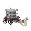 Toy Building Block 8-Year-Old Small Particles Assemble And Build Creative Scene Ancient Figurine Prisoner Carriage