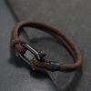 Hiphopový pánský nerezový náramek s odnímatelnou přezkou Námořnický omotaný náramek Dvouvrstvý náramek na ruku na kolo Armband Herren