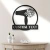 Custom Metal Sign for Hair Salon - Floral Hairstylist Decor Personalized Wall Art