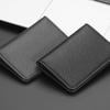 New Men's Card Bag, Simple Multi-card Holder, Striped Soft Leather Open Wallet, Functional Small Bag.