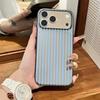 Blue Vertical Stripe Phone Case For Iphone 11 Pro Max 17 Air 16 15 14 Pro 13 12 11 15 Plus Transparent Silicone Soft Cover