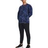 Under Armour Project Rock Rival Printed Fleece Crew Sweatshirt Men Sweatshirts Midnight-Deep-Blue 1380119-410