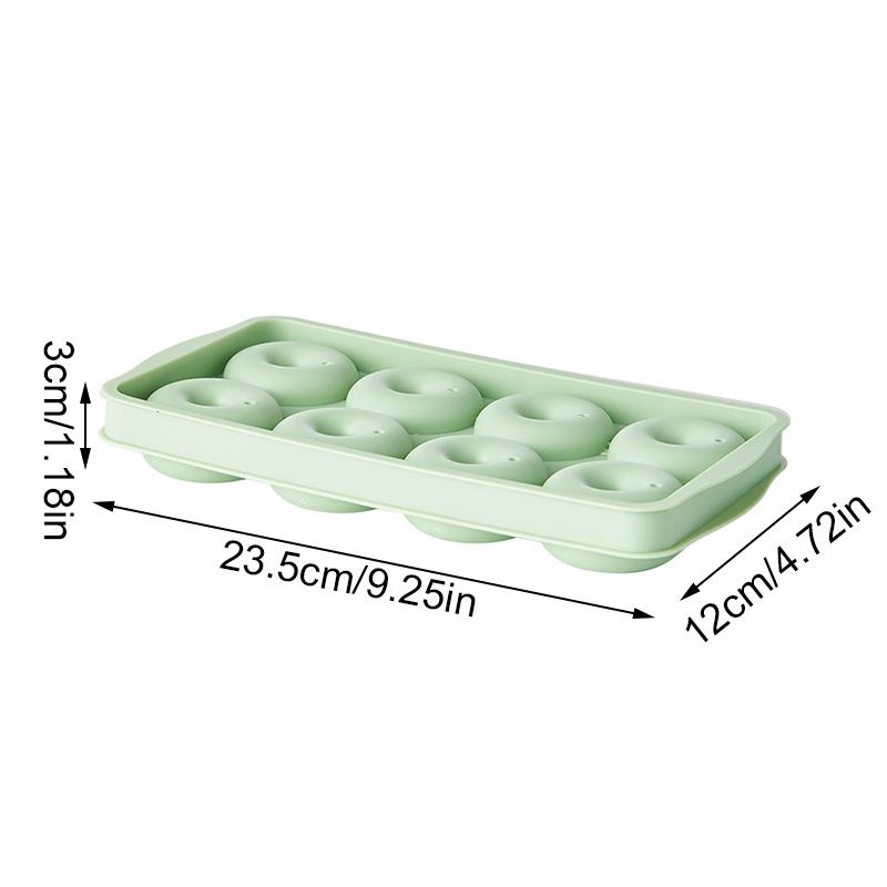 1PC Doughnut Ice Mold Summer Ice Box Green White Donut Mold For Juice Drink Beer Silicone Mold Ice Tray 23.x12x3cm