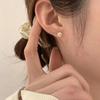 S999 Sterling Silver Flower Stud Earrings, Simple & Versatile for Women