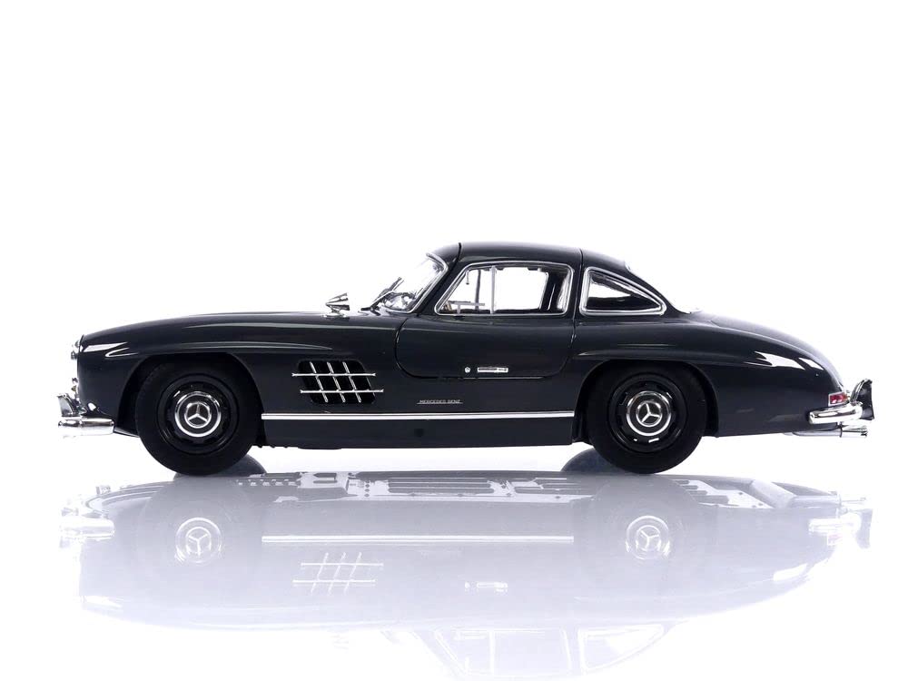 Minichamps Scale 300SL Coupe 1955 Dark Grey Diecast Model Car 1/18 Mercedes-Benz (W198) (110037219)