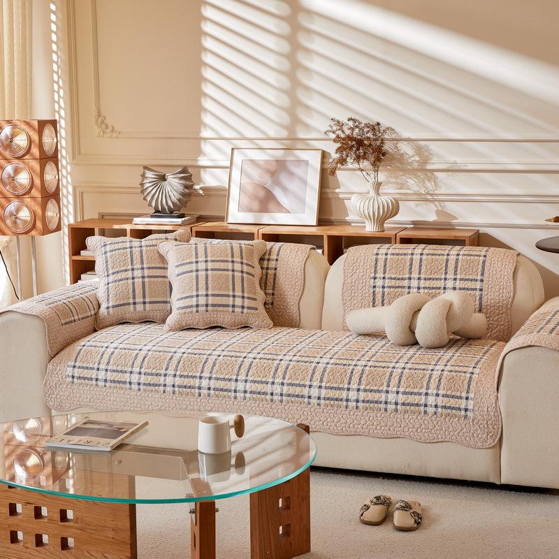 Modern Simple Pastoral Sofa Cushion, Four-Season Universal Fabric Non-Slip Sofa Cover  New Sofa Cushion