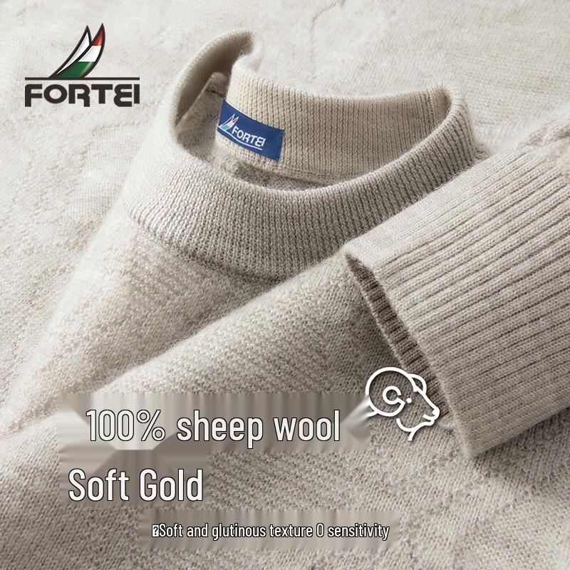 Men s 100% Merino Wool Round Neck Sweater 52