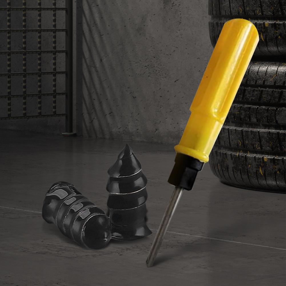 40/20 Pcs Tire Repair Rubber Nail with Screwdriver Set Vacuum Tire Repair Rubber Screws for Car Motorcycle Tire Puncture Repair