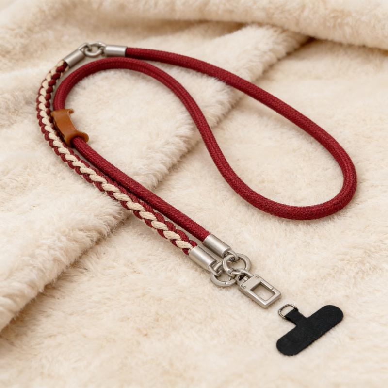 

Mobile Phone Lanyard Chain,three-purpose pendant adjustable anti-Loss Strap with Gasket messenger bag neck wrist rope hang POLYESTER