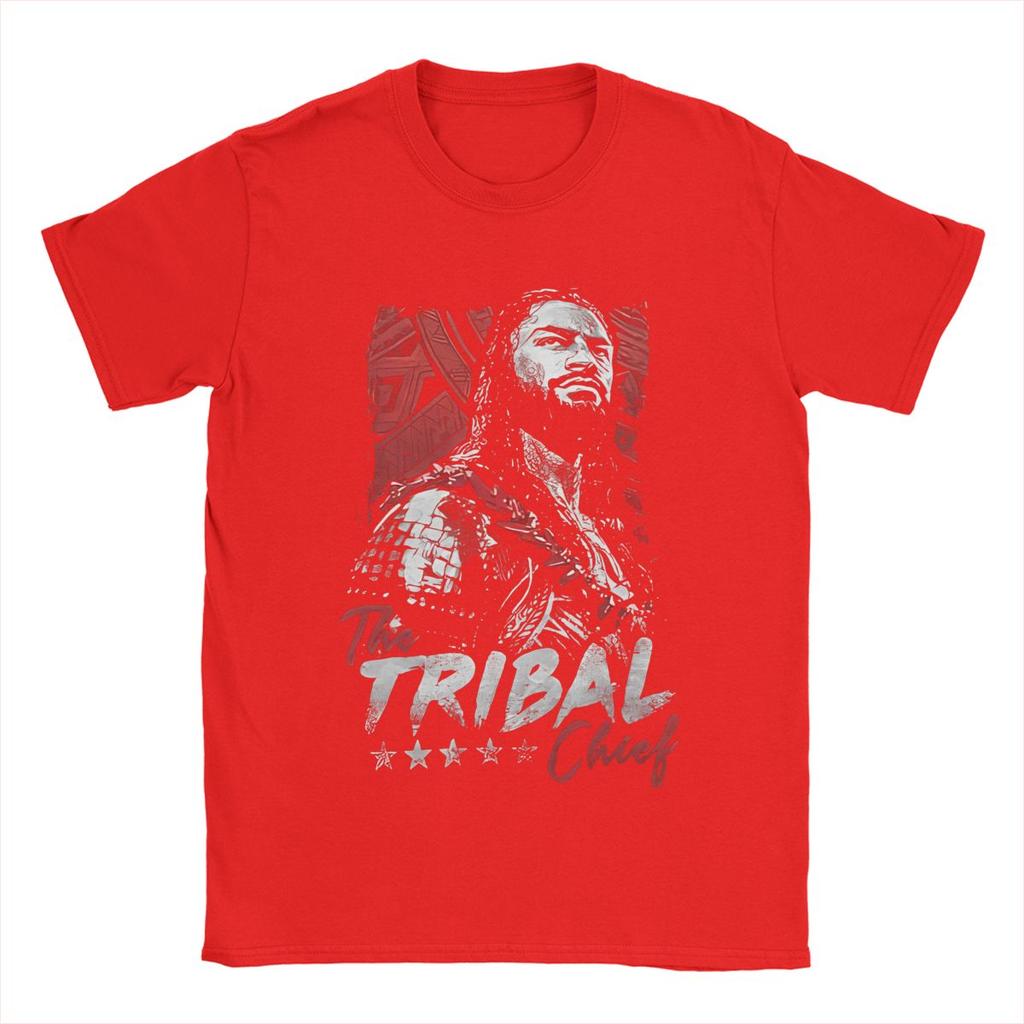 Roman Reigns The Tribal Chief Mens T Shirts Wrestler Funny Awesome Tees Short Sleeve Round Collar TShirt Cotton New Merch