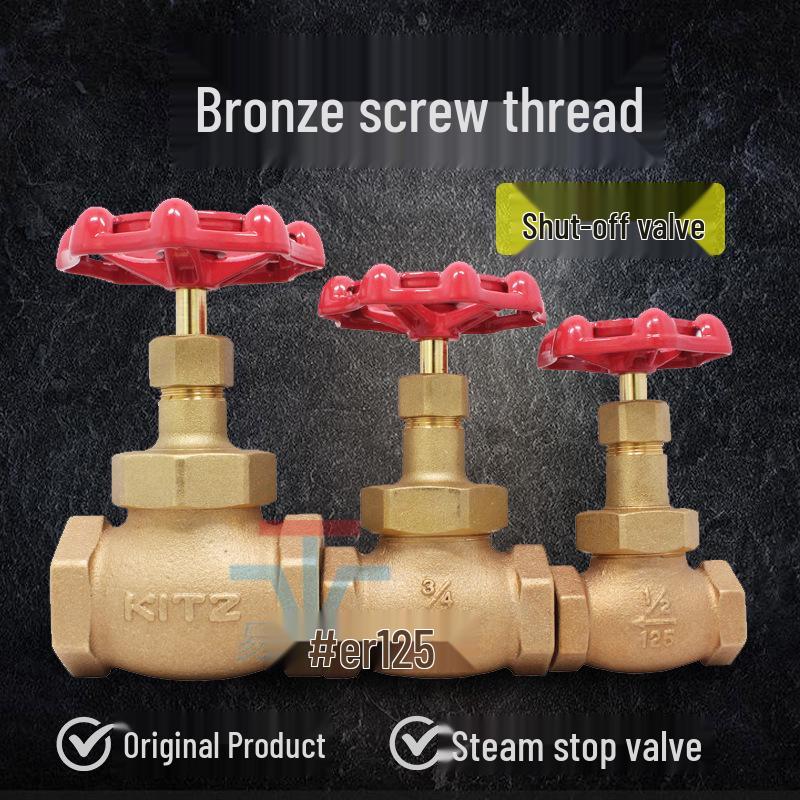 Japan KITZ Kitazawa Bronze G125 Steam Shut-off Valve, Internal Thread, In Stock