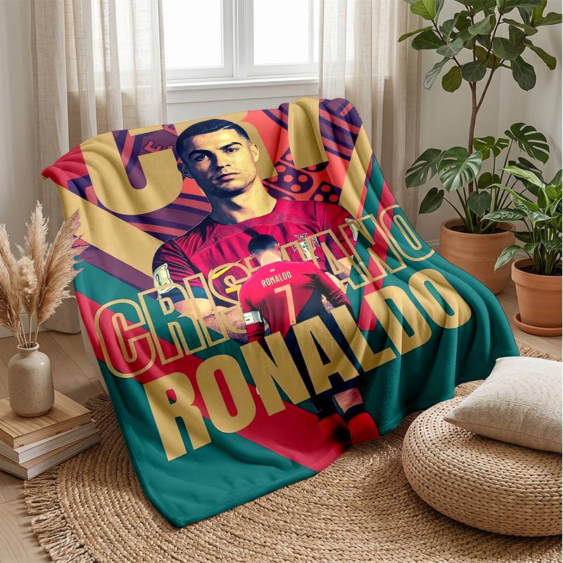 Cristiano Ronaldo Theme blanket Soft Flannel Blanket Plush Throw Blanket Cozy Sofa Bed Blanket for Home Decor