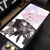 Gaming Mouse Pad Large Desk Mat Antislip Stitched Edges Cute Angel Anime Print Pink Tone Waterproof Mat for Home Use