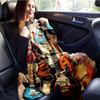 Guitar Art Pattern Decorative Throw Blanket for Sofa, Bed, Living Room, Bedroom, and Indoor/Outdoor Home Space