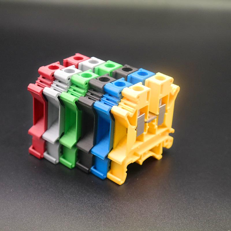 UK6N Gray Flame Retardant DIN Rail Terminal Block with Terminal Post