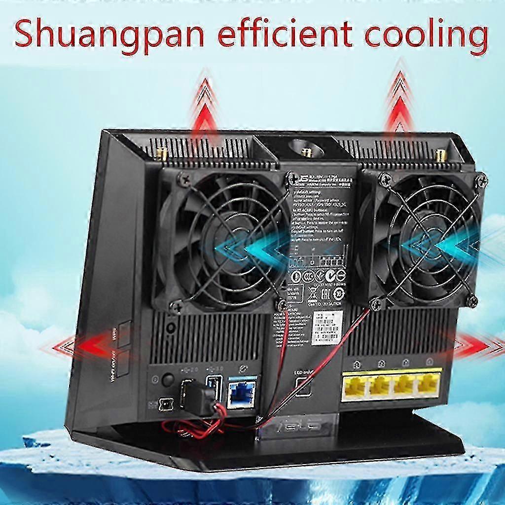 1set Cooling Fan Usb Power Supply Fan Cooler Compatible-for A-sus Rt-ac68u/ac86u/ac87u/r8000/ac5300 Router Radiator