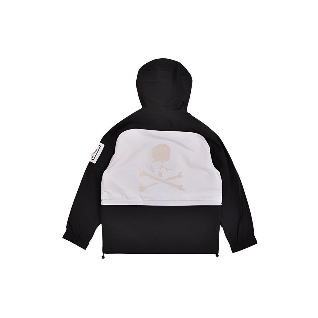 Timberland X Mastermind World Collaboration Spliced Hooded Windbreaker Jacket With Reflective Logo Unisex Jacket Black TB0A2-8YC