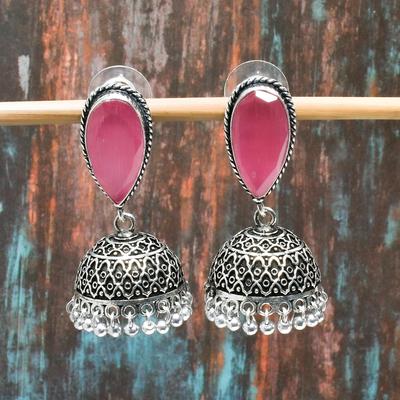 Πέτρα Monalisa, Χειροποίητο κόσμημα πολύτιμος λίθος ασημένιο σκουλαρίκι 925 για εκείνη